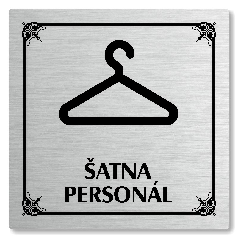 Šatna personál, 118x118mm, stříbrná, Nebraska